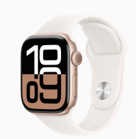 Apple Watch Series 10 GPS 42mm Rose Gold Aluminum Case with Sport Band Light Blush (Спортивный ремешок цвета Светло-румяный) (S/M, 130–180 mm) MWWH3